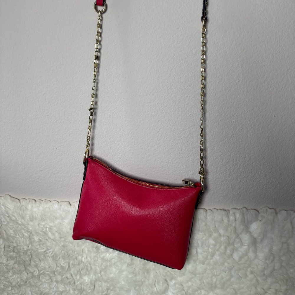 Merona Red Crossbody Bag with Gold Chain